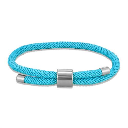 Stainless Steel Round Buckle Bracelet Classic Simple Men And Women Couple Adjustable Milan Rope Hand Rope