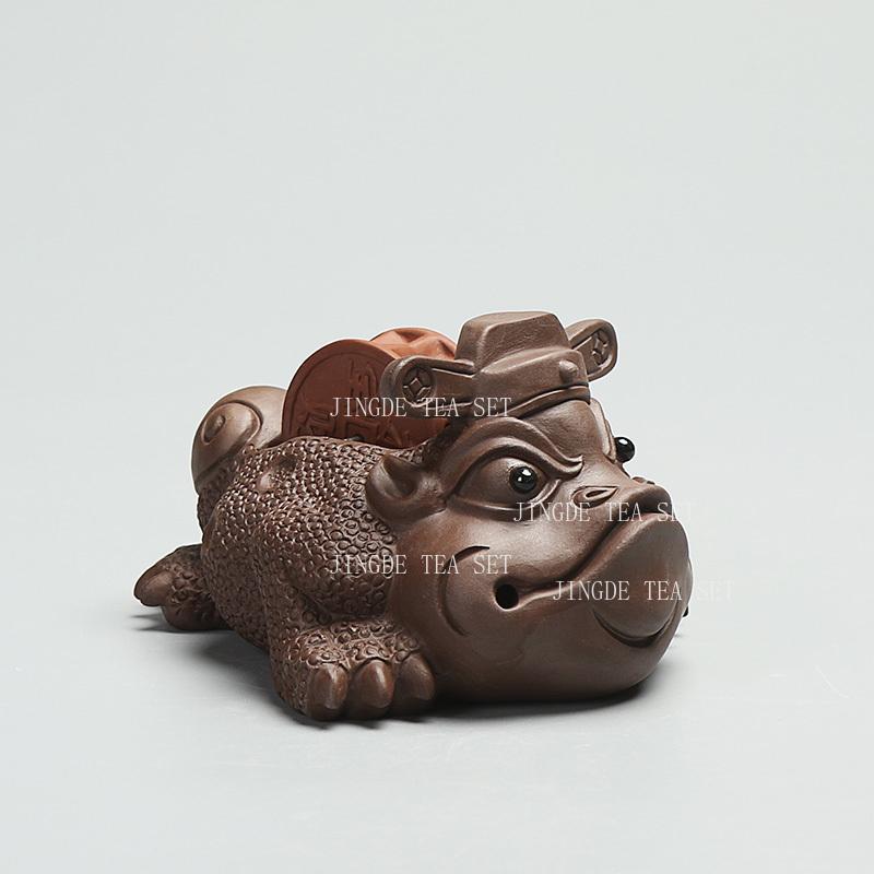 Pixiu Water Spray Tea Pet Home Chinese Desktop Decoration Ornaments Purple Clay Tea Play Tea Ceremony Accessories Teaset