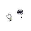 Kissing Couple Figurine Bird Wall Clock Statue Collectible Desktop Ornament Minimalist Art Acrylic