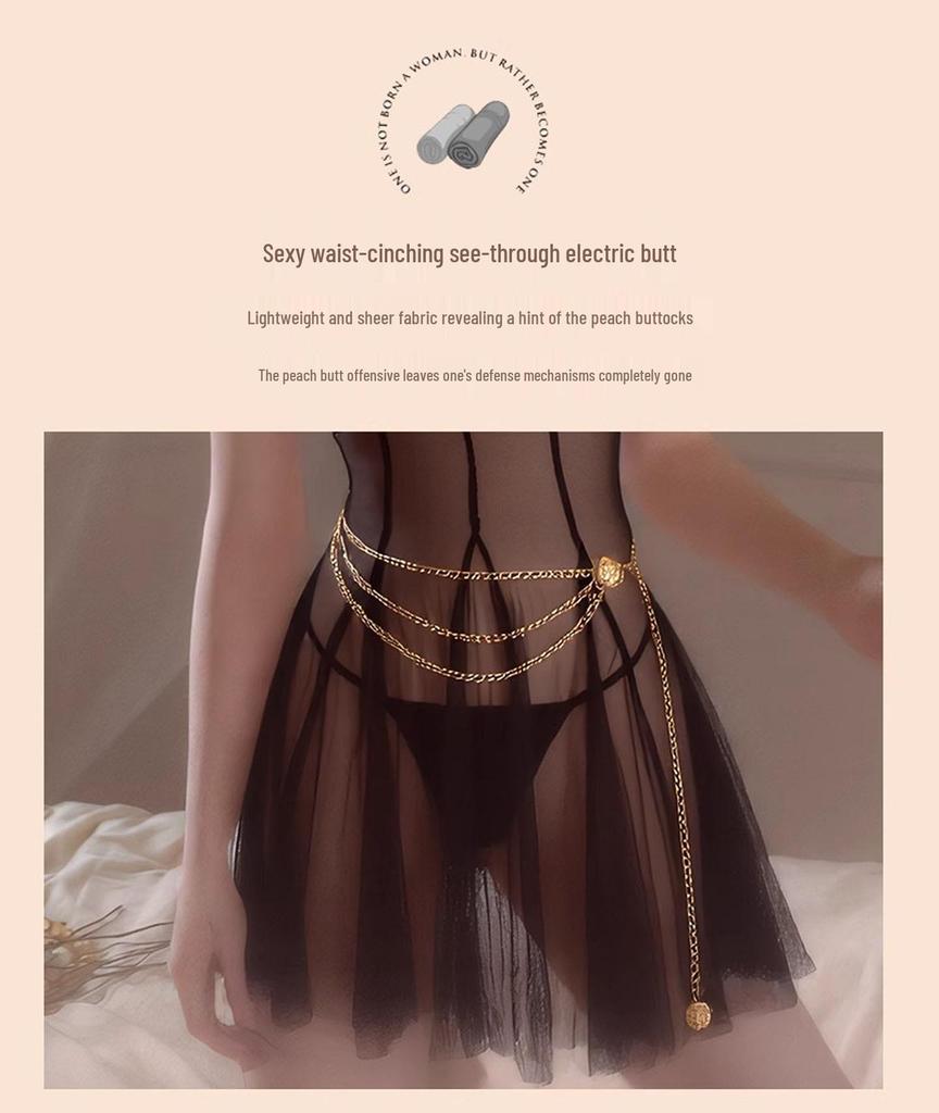 Damen Sexy Bügel Push-up Mesh Camisole Nachthemd