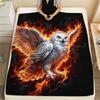 Fire Animals Print Flannel Blanket,High Quality Comfortable for All Seasons,Home Decor,Warmth and Comfort,Perfect for Christmas Gifts