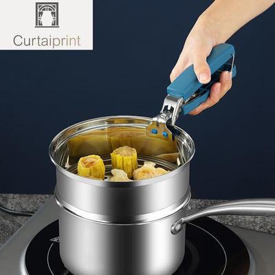 Edelstahl Anti-Verbrühung Schüssel Clip Rutschfeste Geschirr Klemme Hot Dish Klemme Silikon Hitzebeständige Handschuhe Küche Werkzeuge