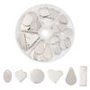 HX6F Stainless Steel Jewelry Pendant Charms In Multiple Shapes For Necklace Crafting