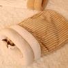 Winter Cats Velvets Fleece Bed Soft Barrels Shape Bed Comfortable Lounger Bed Sleep Bag for Warmth Cold Weather Cats Cave Bed