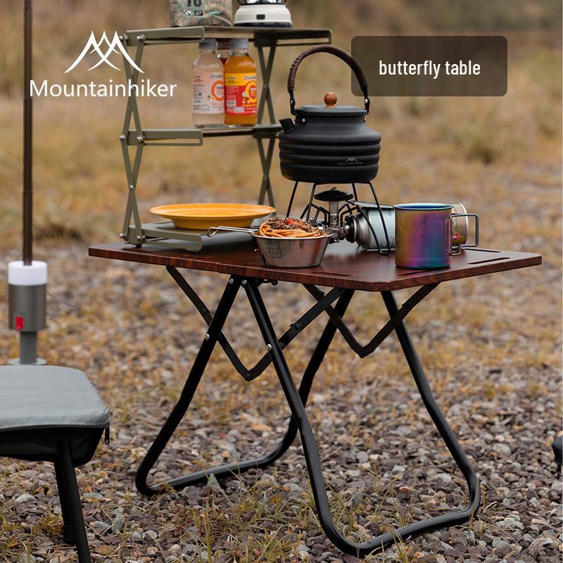 Mountain Butterfly Portable Aluminum Folding Table - High-End Outdoor Camping & Tea Brewing Furniture