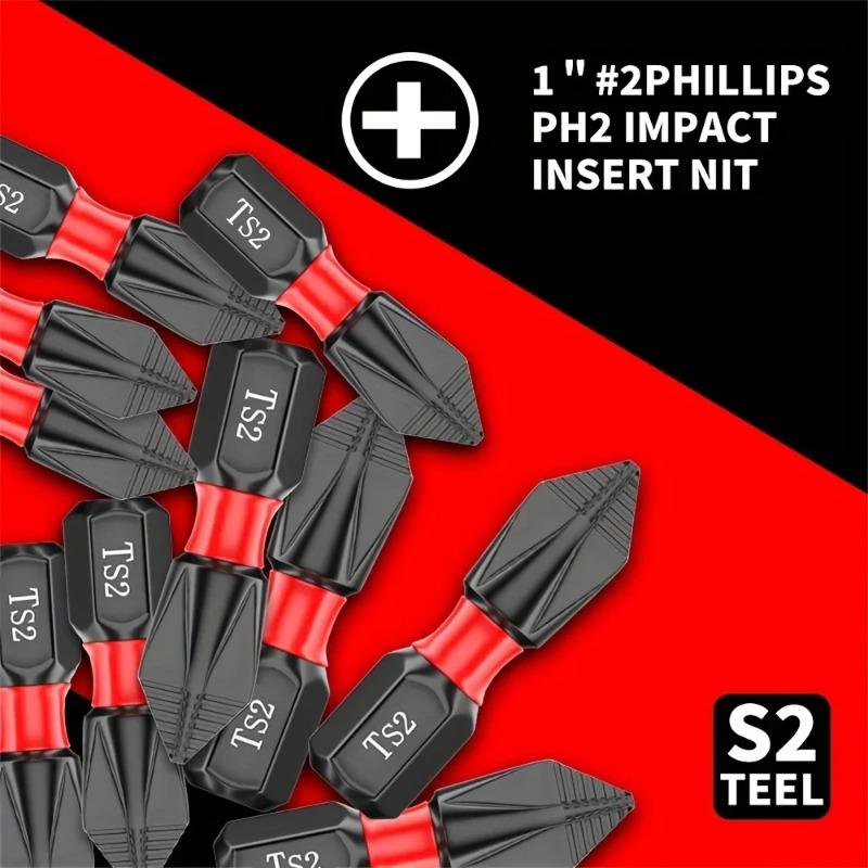 20-teiliges Wolframstahl-Elektroschraubendreher-Set - Stark magnetische Kreuzschlitz-Bits für hohe Präzision DIY & Professionelle Reparatur