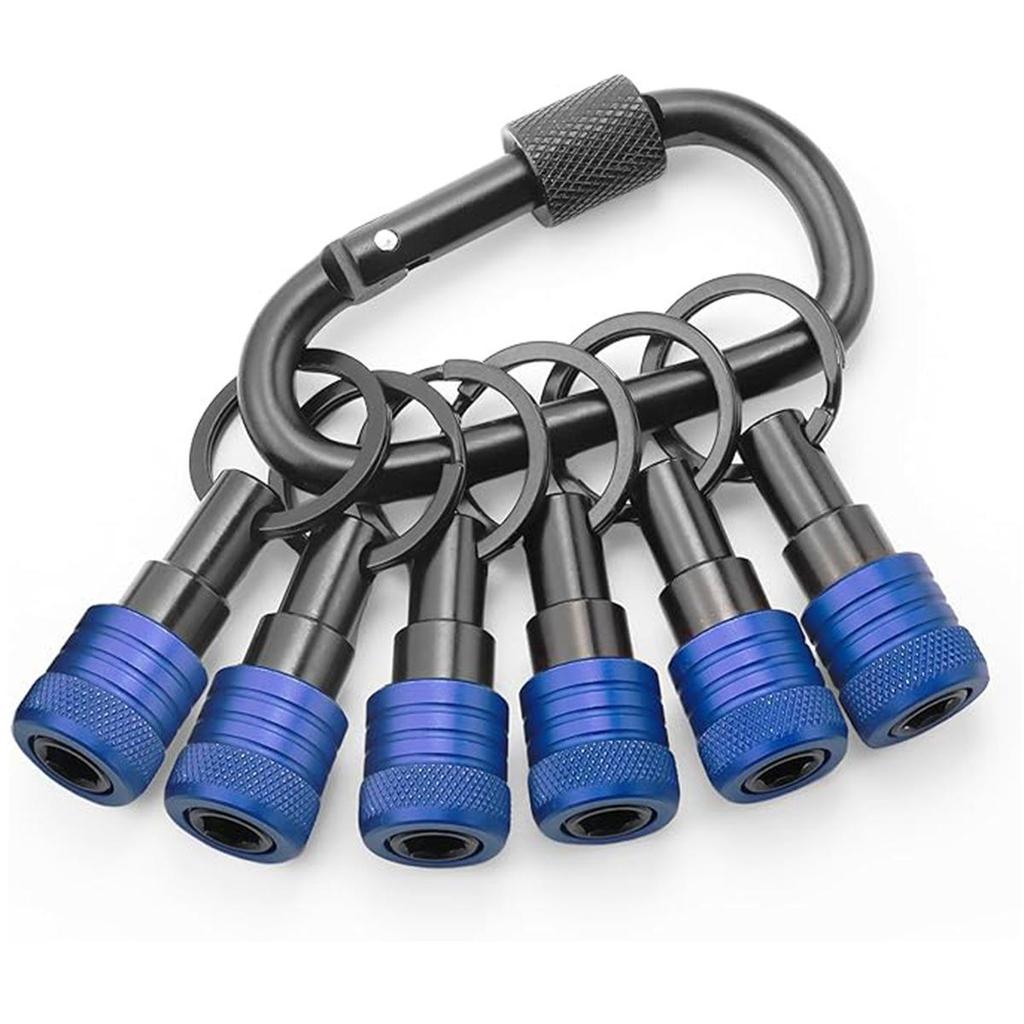 Hex Shank Keychain Socket Set with Carabiner and Extension Rod