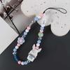 Sling Cartoon Beaded Phone Chain Short Mobile Phone Lanyard Phone Charm Beads  Car Key