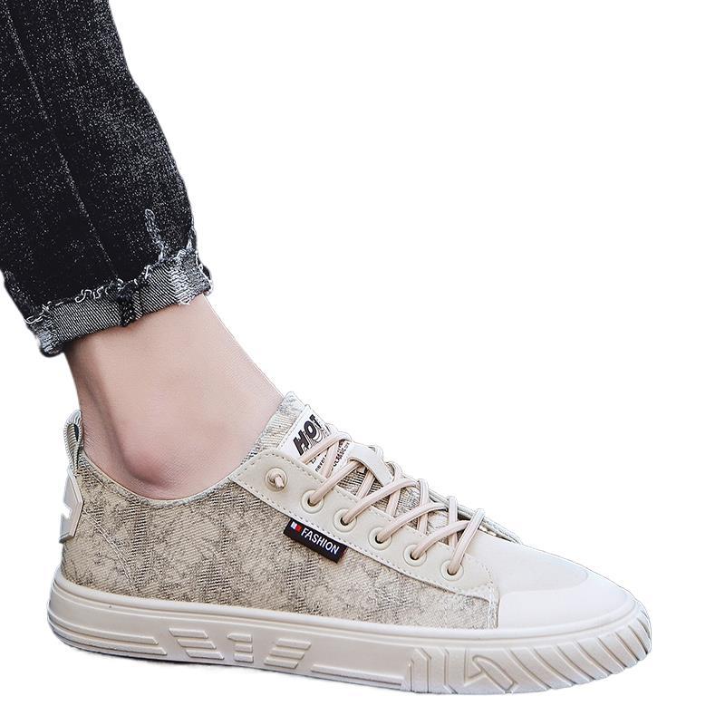 Plátěné pánské boty Podzimní trend Všestranné ležérní sportovní plátěnky Pánské prodyšné nazouvací trendy boty