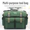 Electrician's Durable Canvas Tool Bag - Large, Multifunctional Storage for Woodworking and Repair Tools