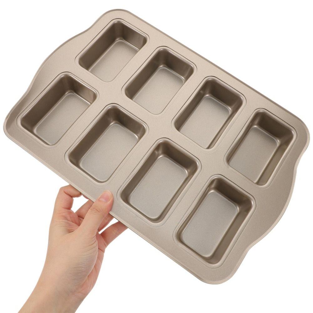 8-Cavity Mini Loaf Brownie Pans Non-Stick Muffin Dessert Tray  Baking Supplies