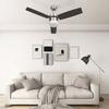 VidaXL Ceiling Fan Lamp and Remote Control 108cm Dark Brown 51491