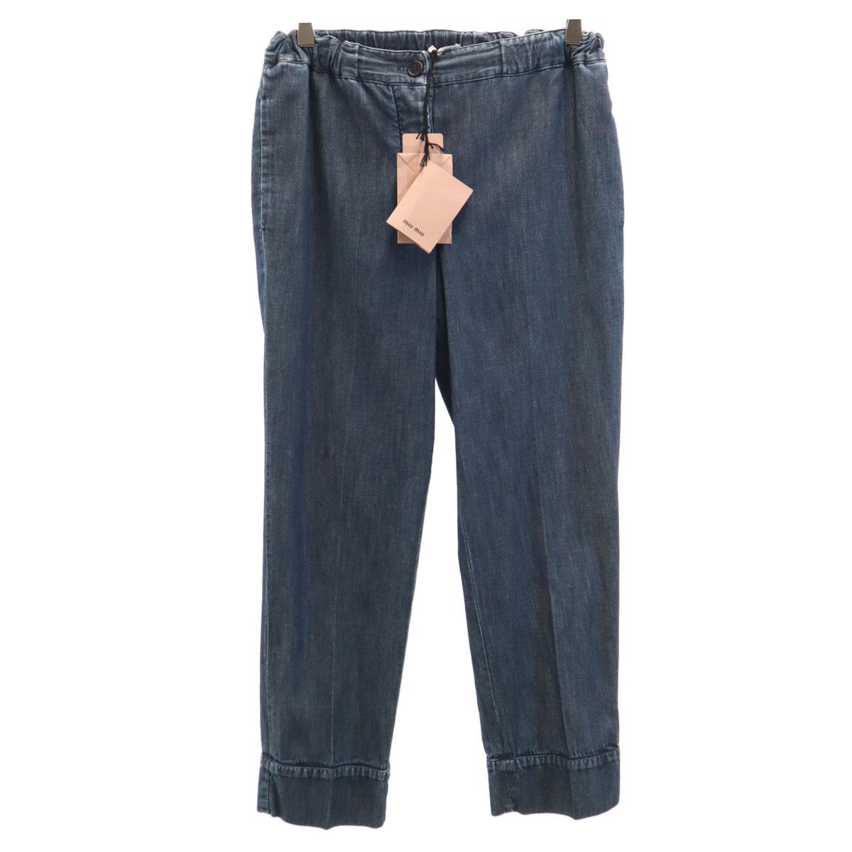 

MIUMIU сделано в Италии Брюки до щиколотки в стиле деним 38 Темно-синий Женские Б/У