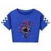 5602 Kids Girls Lily Lovebraids Print Short Sleeves Short T-Shirt Crop Top