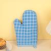 Heat-Resistant Cotton Linen Oven Mitts: Anti-Scald Baking Gloves for Microwave Use