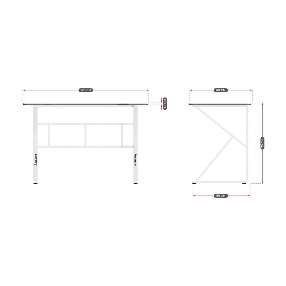 Huzaro hero 1.6 white gaming desk