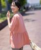 DECOY Cooling and UV Protection Cotton Premium Peplum Orange Pullover, Women's, 491203,