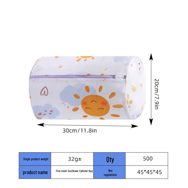 Printed Mesh Laundry Bag Set for Delicates – Cylindrical Bra and Clothing Wash Bags