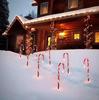 Waterproof Solar Candy Cane Pathway Lights – Festive Outdoor Decoration with Stars and Snowflakes