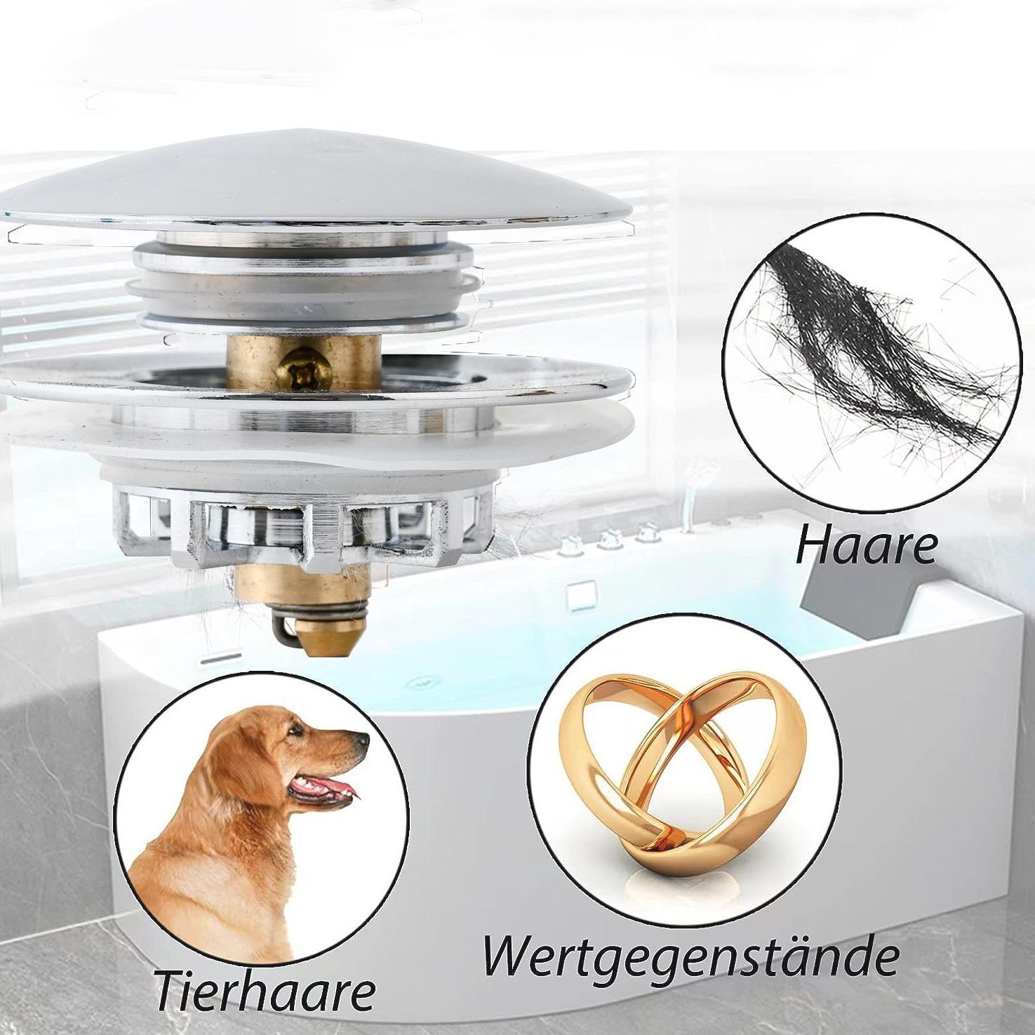 

1 Pcs European American Standard Brass Bathtub Drain Pop-up Core Foot-operated Shower Drain Filtering Copper