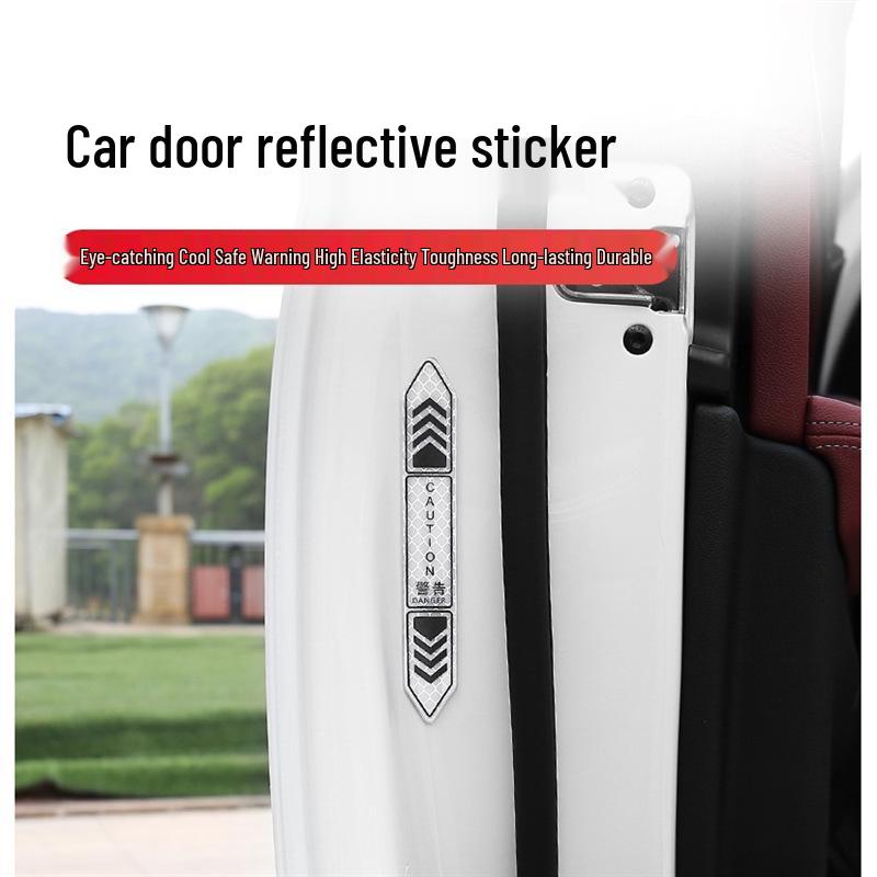 Reflective Car Door Warning & Anti-Collision Sticker Strip - Decorative & Creative