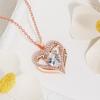 Heart-Shaped Diamond Pendant Necklace with Birth Month Accent