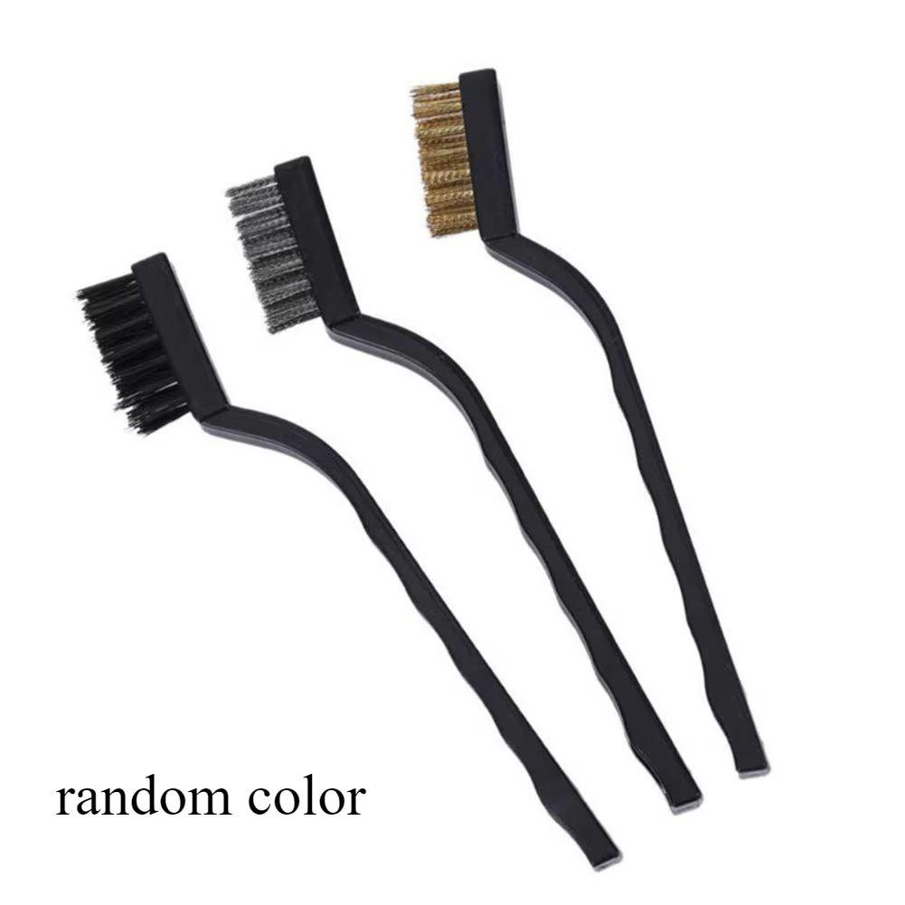 

3pcs 3-in-1 Multi-Material Brush Set, Steel/Copper/Nylon for Heavy Rust, Non-Spark & Delicate Cleaning, Industrial Tool