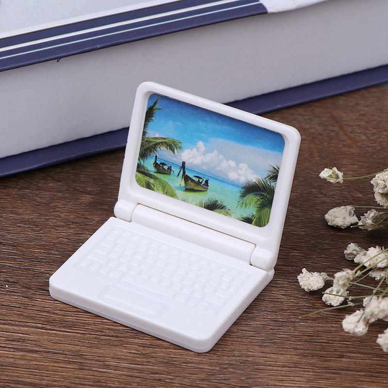 Dollhouse Miniature Modern Computer For Children Toy Dolls Laptop Computer