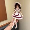 6-inch BJD Doll Outfit Set Red Velvet Theme Handmade Clothing Obitsu 22 24 Azone