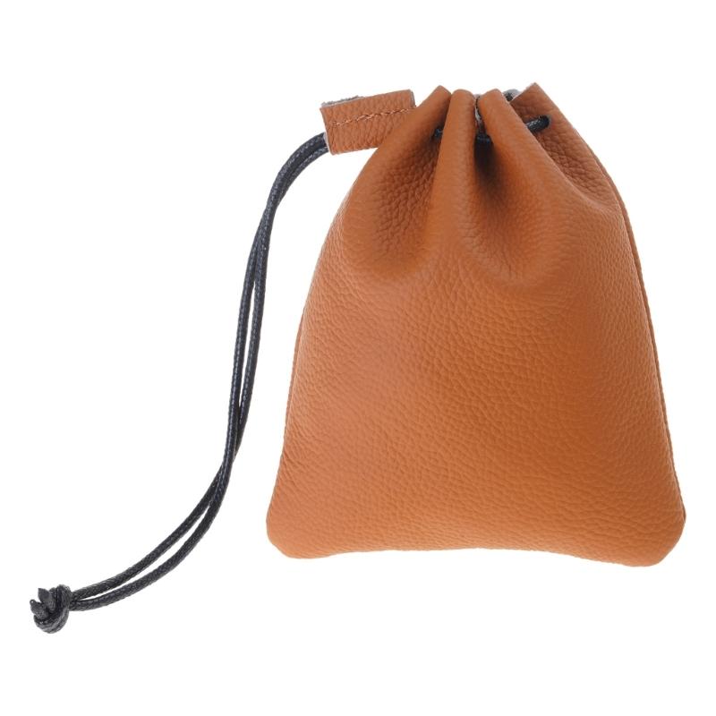 Genuine Leather Jewelry Pouch Soft Protective Bag For Necklaces Earrings Gift Packaging Customizable Size Color