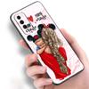 Miminko máma dívka chlapec mramorové silikonové pouzdro na telefon Xiaomi Redmi Note 11 10 9 8 Pro 11T 10T 10S 9S 8T 9 9A 9C 9T černý měkký kryt