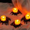 122Pcs Led Spider Candle Light Lamp Flickering Flameless Battery Lights Flashing Electric Candles Halloween Party Decoration