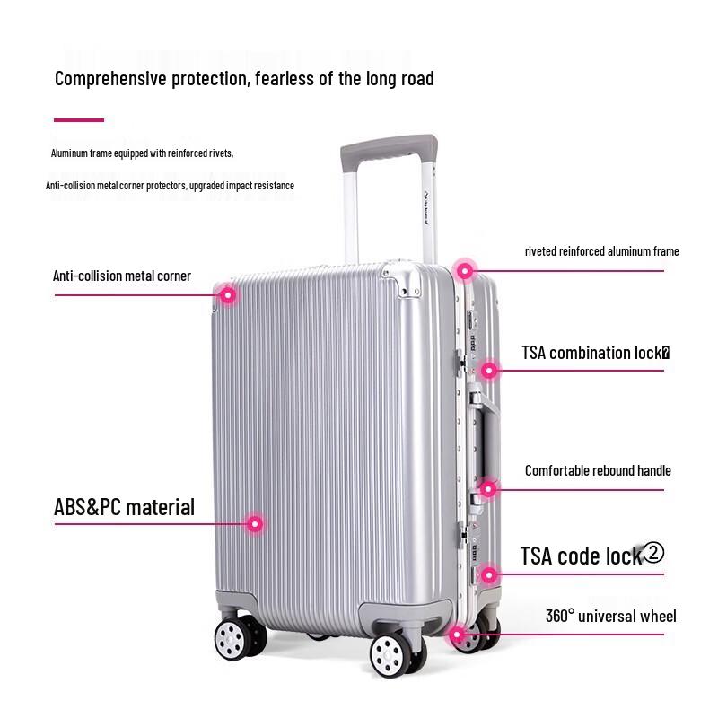 Diplomat Hardside Luggage with Aluminum Frame and TSA Lock