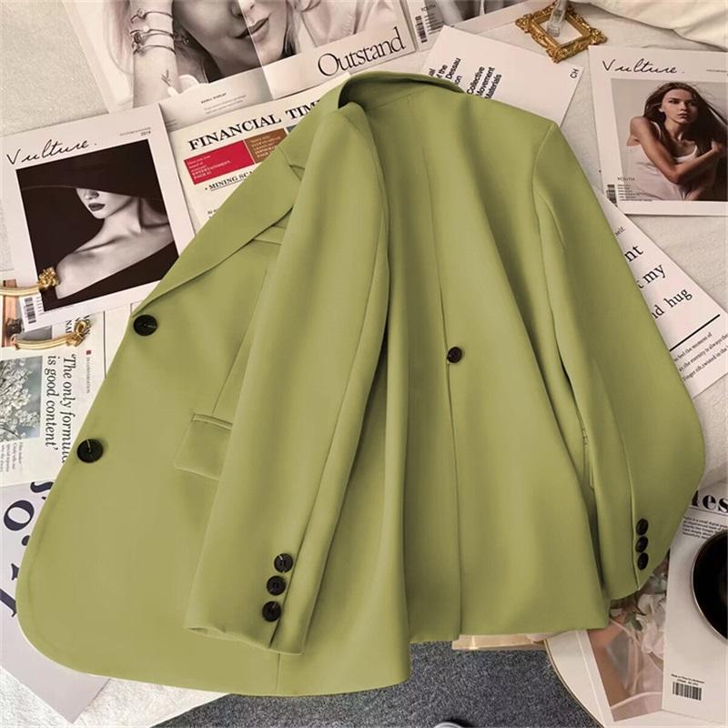 Women's Casual Blazer Long Sleeve Button Suit Jacket