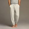 Men's Drawstring Pocket Cuffed Casual Pants Home Sleep Pants