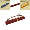 Classic Reading Glasses With Aluminum Tube Eyewear Case Snap Closure For Pocket Use