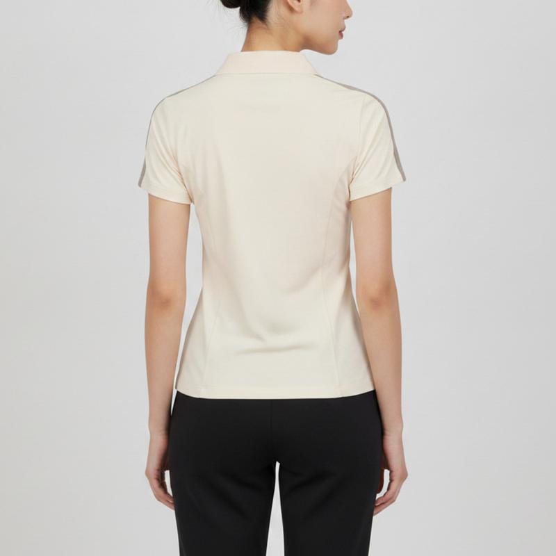 Puma Color Block Short Sleeve Zip T-Shirt Women Tops 639813-87
