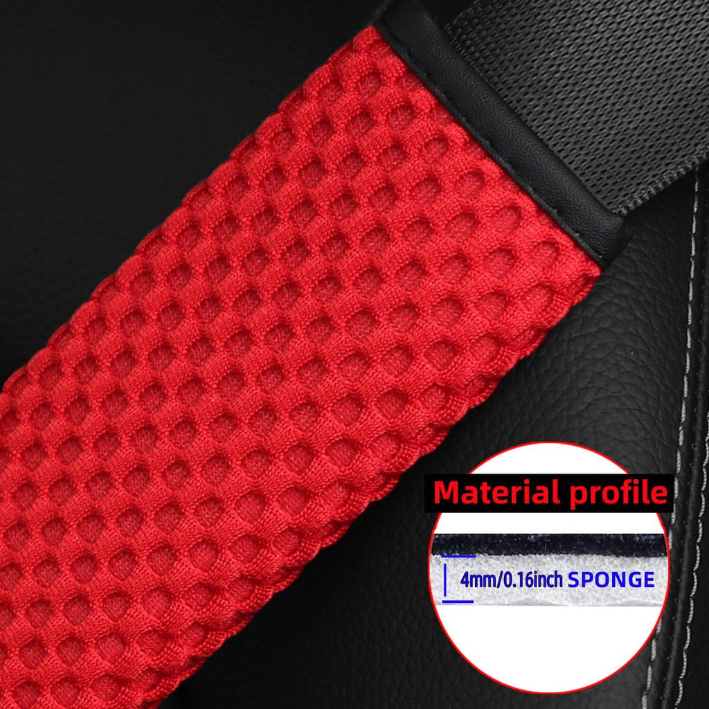 A Three-dimensional Massage Mesh Cloth Breathable Car Seat Belt Shoulder Strap Cover Insurance Strap Cover Car Accessories