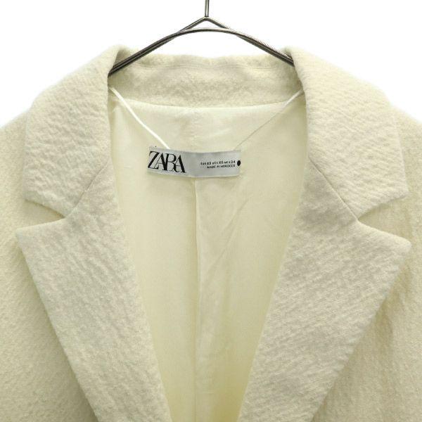unused ZARA Cotton Blend Chester coat XS white Women Used