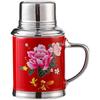 Retro Vintage Hot Water Cup with Lid, Chinese-Style Drinking Cup