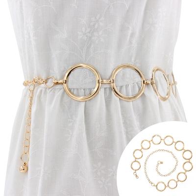 New Fashion Metal Waist Chain Belt Women Circle Metal String Belts For Ladies Dresses Decoration EMA