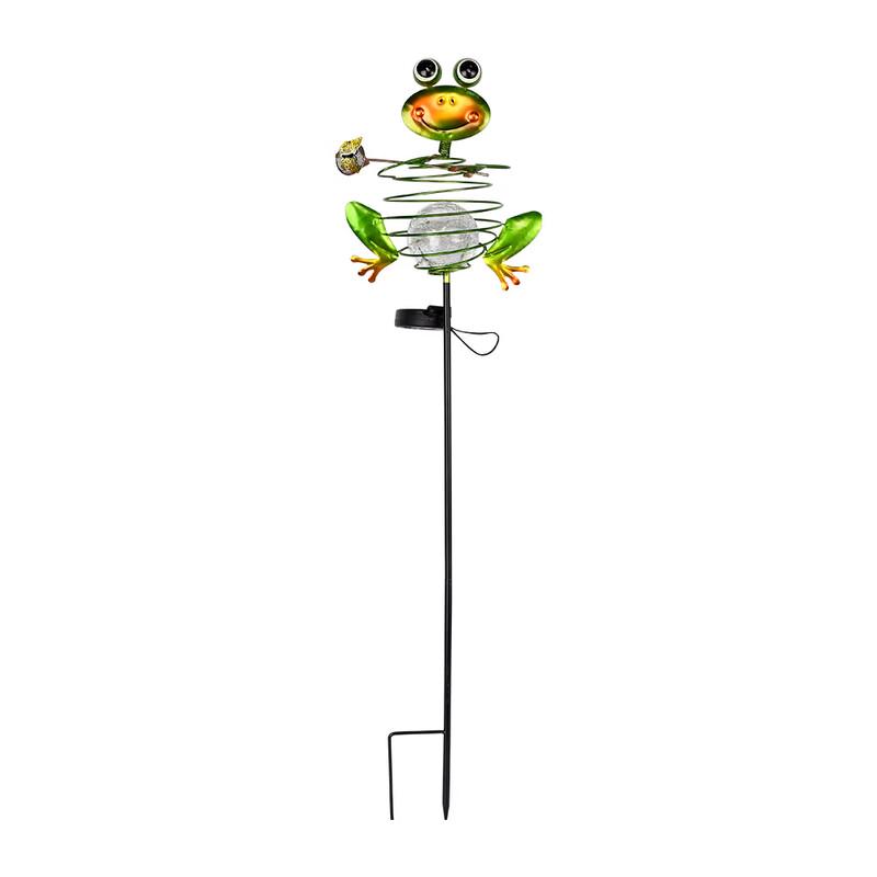 

Dancing Frog Solar Crackle Ball Garden Stake Light