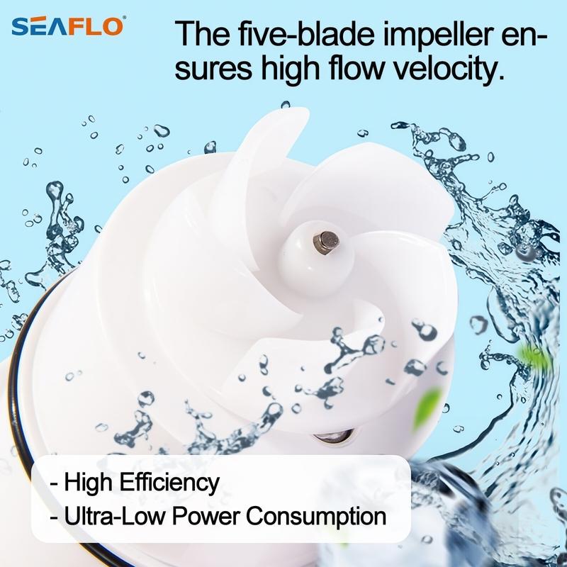 Seaflo Bootswasserpumpe Yacht Schmale Horizontale Automatische Bilgenpumpe Saugpumpe Induktionsentwässerung DC 12V24V