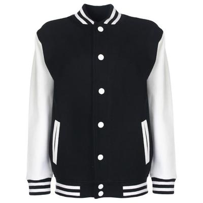 FDM Junior/Childrens Unisex Varsity Jacket (Contrast Sleeves)