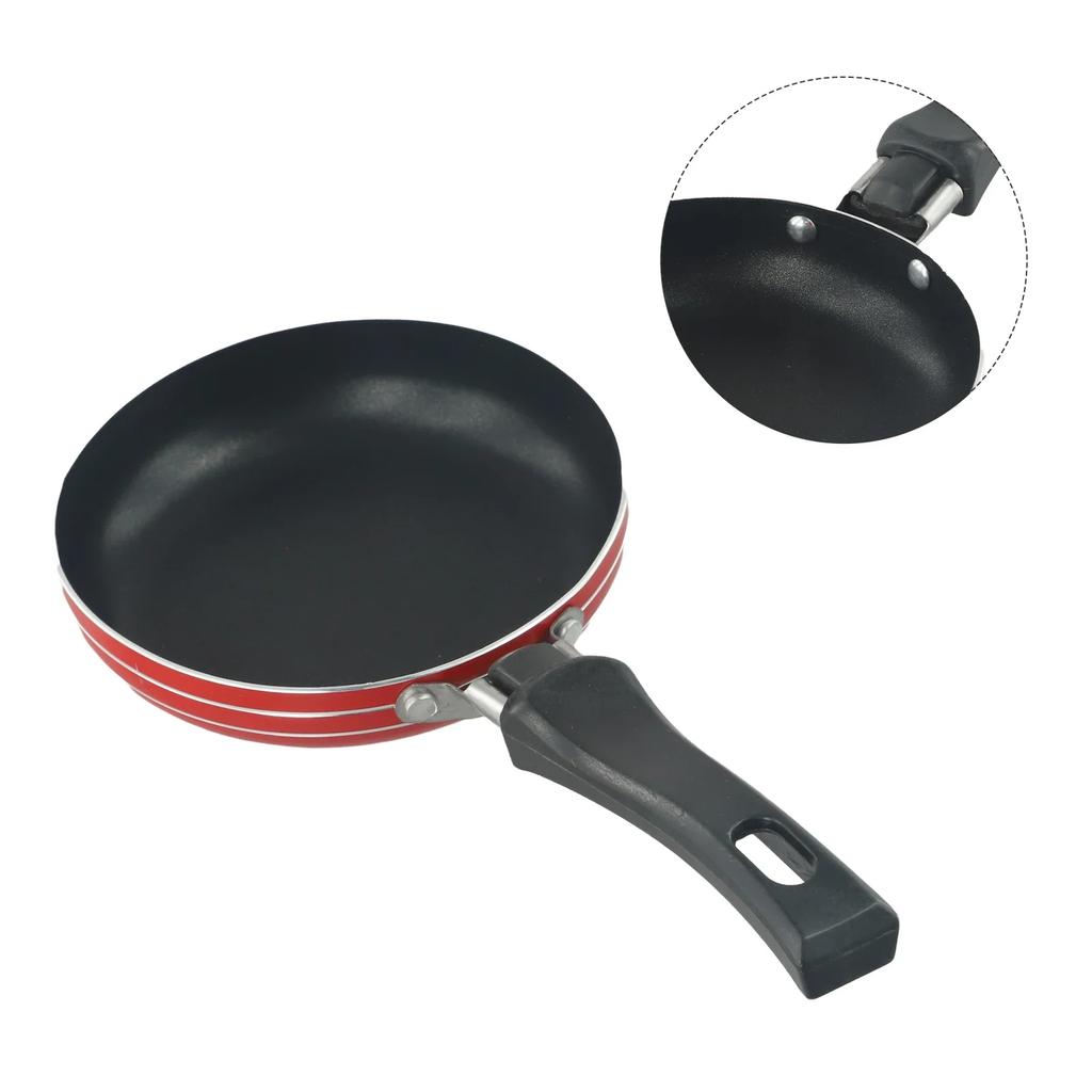 12cm/14cm/16cm Mini Frying Pan Non-Stick Steel Frypan Pot Saucepan for Cookware Kitchen Cookware Fry Eggs Tools Frying Pan