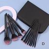 12Pcs Professional Makeup Brush Set Soft Synthetic Hair Brushes With Powder Puff For Foundation Powder Eyeshadow Travel Tools