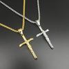 Hot Sale Cross 316L Stainless Steel Necklace Women/Men Jewelry Gold Color Crucifix Jesus Cross Pendant Charm Necklace Jewelry