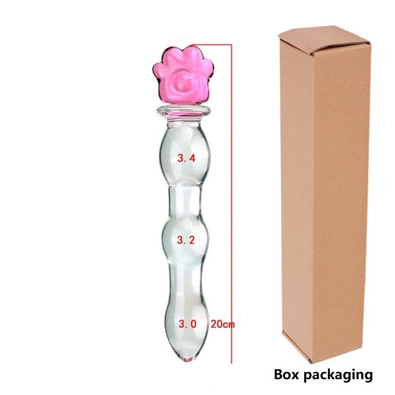 Glass Crystal Dildo Anal Plug Lesbian Sex Toy Vaginal Clitoral Stimulation Stick Smooth Sex Product For Female Masturbation