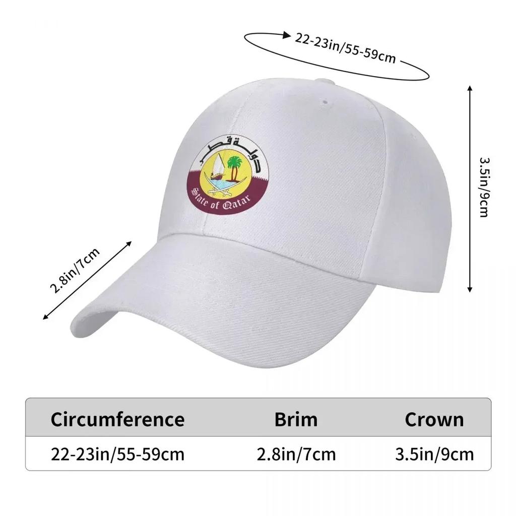 Cool Coat Of Arms Of Qatar Trucker Hat Men Women Custom Adjustable Adult Baseball Cap Spring