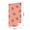 Wallpaper Small Flowers Coral, Peach and Orange 50x1000